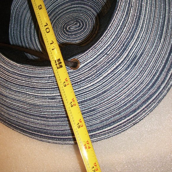 SOLD! Sloggers NWOT Wide Brim Blue Braided Sun Hat w/ Wind Lanyard - UPF 50+ - Picture 12 of 12